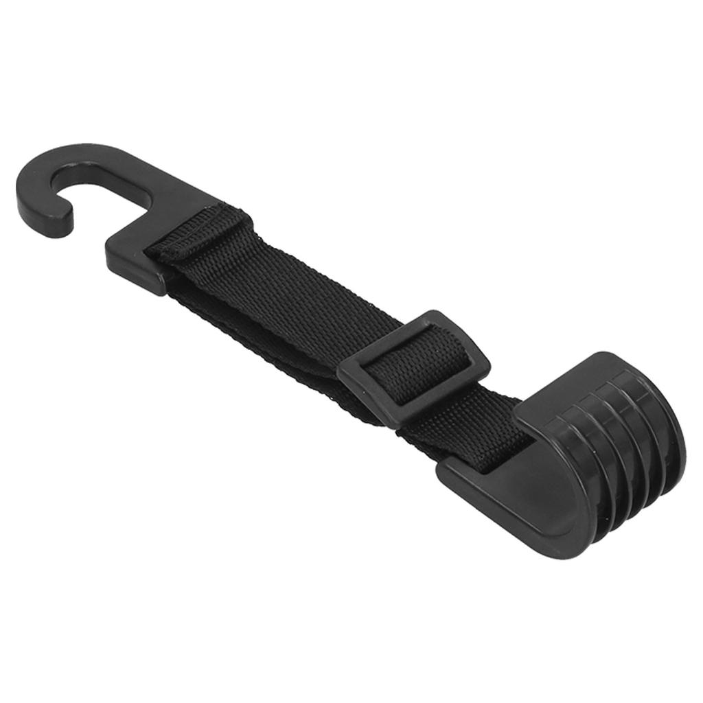 Car Headrest Hook Back Seat Adjustable Side Opening Design Rounded Black 5kg11lb for Handbag Coat