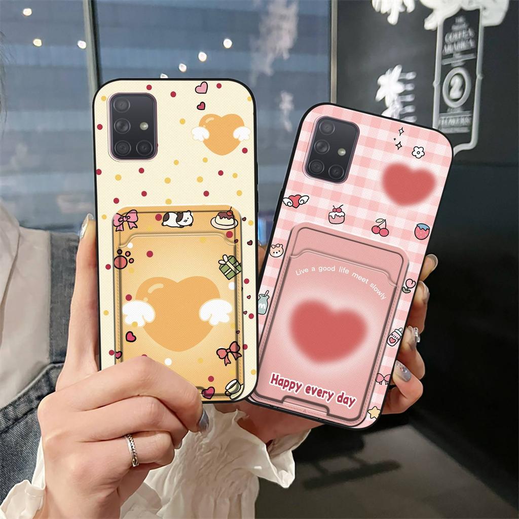 Shockproof Card bag Phone Case For Samsung Galaxy A51/M40S Back Cover Graffiti Card slot Anti-dust Cute protective TPU