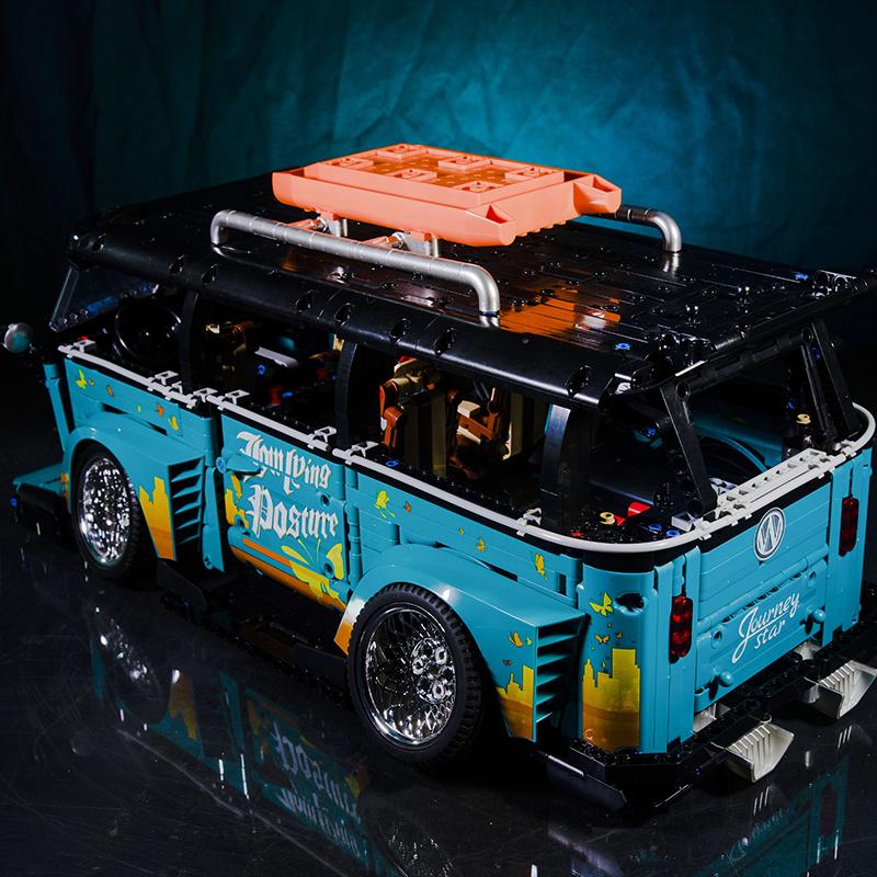 Technical The Refitted Vehicle Camper Van T1 Bus Building Block Brick Children's Toy Birthday Gift