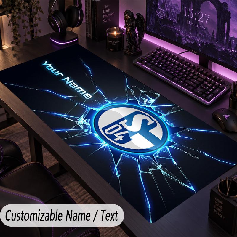 Large Mouse PadSchalke 04 FC Custom Name Text Personalized Desk Mat Non Slip Gaming Pad