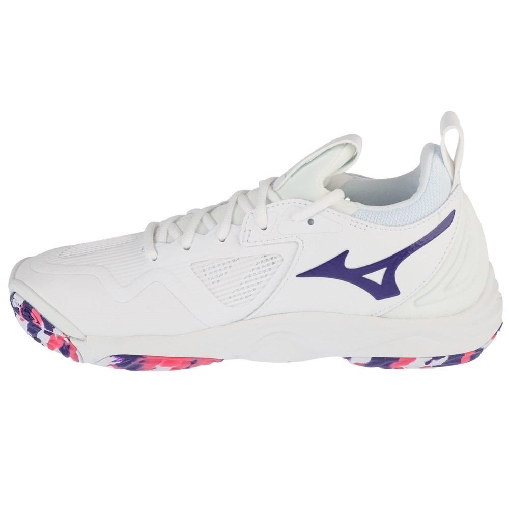 Mizuno Wave Momentum 3 sneakers high cushioning White/Violet Indigo/Camellia Rose