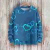 Men's Valentine's Day Print Faux Sweater, Crewneck Sweatshirt, Loose Long-sleeved Top