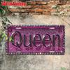 D Flatpc Vintage Metal Sign for Decorationg Only Outdoor Wall Decoration (cm Xcm) Queen Glitter Style SignFeminine