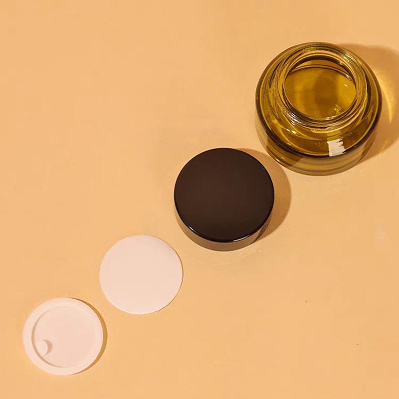 15Ml-60Ml Empty Refillable Bottle Green Glass Diy Cosmetic Bottle Cream Lotion Jar Pump Bottle For Shampoo Portable Travel