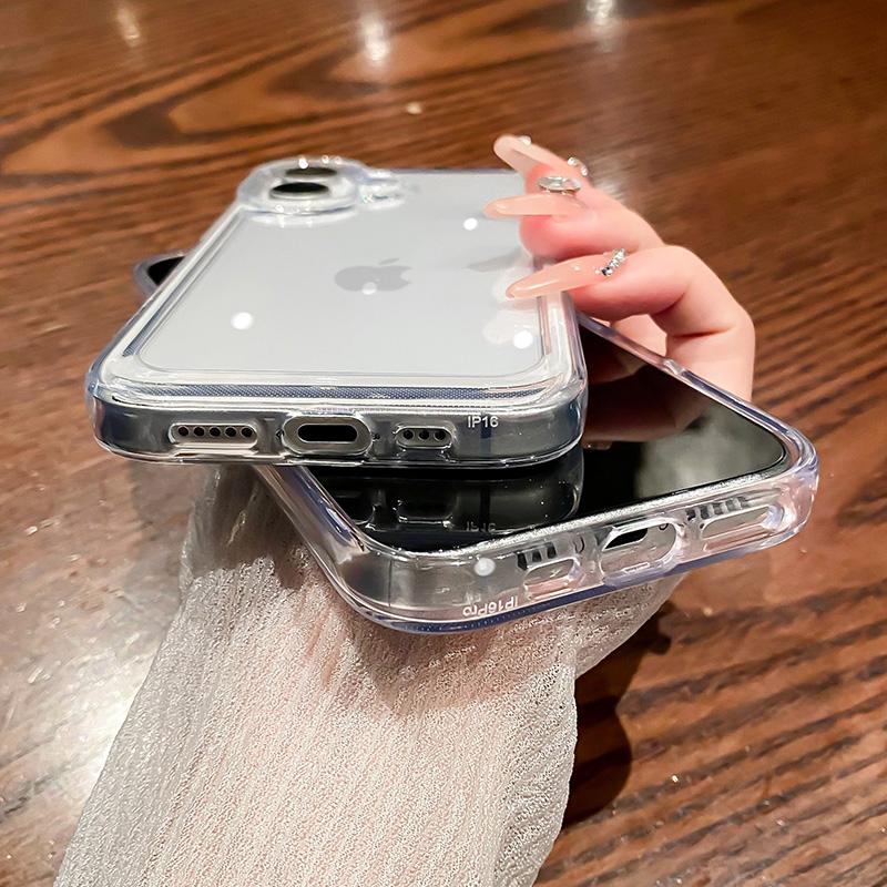 Průhledný akrylový kryt na telefon pro iPhone 17 Air 15 14 13 12 11 16 Pro Max Plus Průhledný nárazuvzdorný ochranný zadní kryt