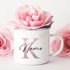 Personalisierte Tasse Herz Initial mit Namen Kaffeetasse Individuell Tee Heißschokolade Tassen Braut Brautjungfer Muttertagsgeschenke für Sie