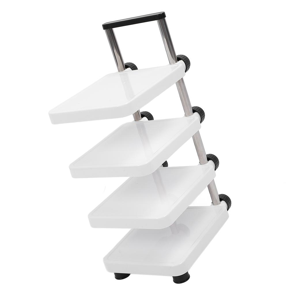 Multifunctional Pan Pot Rack 4 Tier Adjustable Pan Organzier Rack Space Saving Kitchen Storage