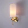 Brass lamp American Retro Wall Lamp Corridor Staircase Lighting Living Room TV Wall Decor Wall Light Bedroom Bedside Lamps(A)