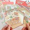 Cartoon Miniature Scene Stickers 3D Landscaping Stickers Visual Stacking Stickers No Cutting Landscape Sticker for Children