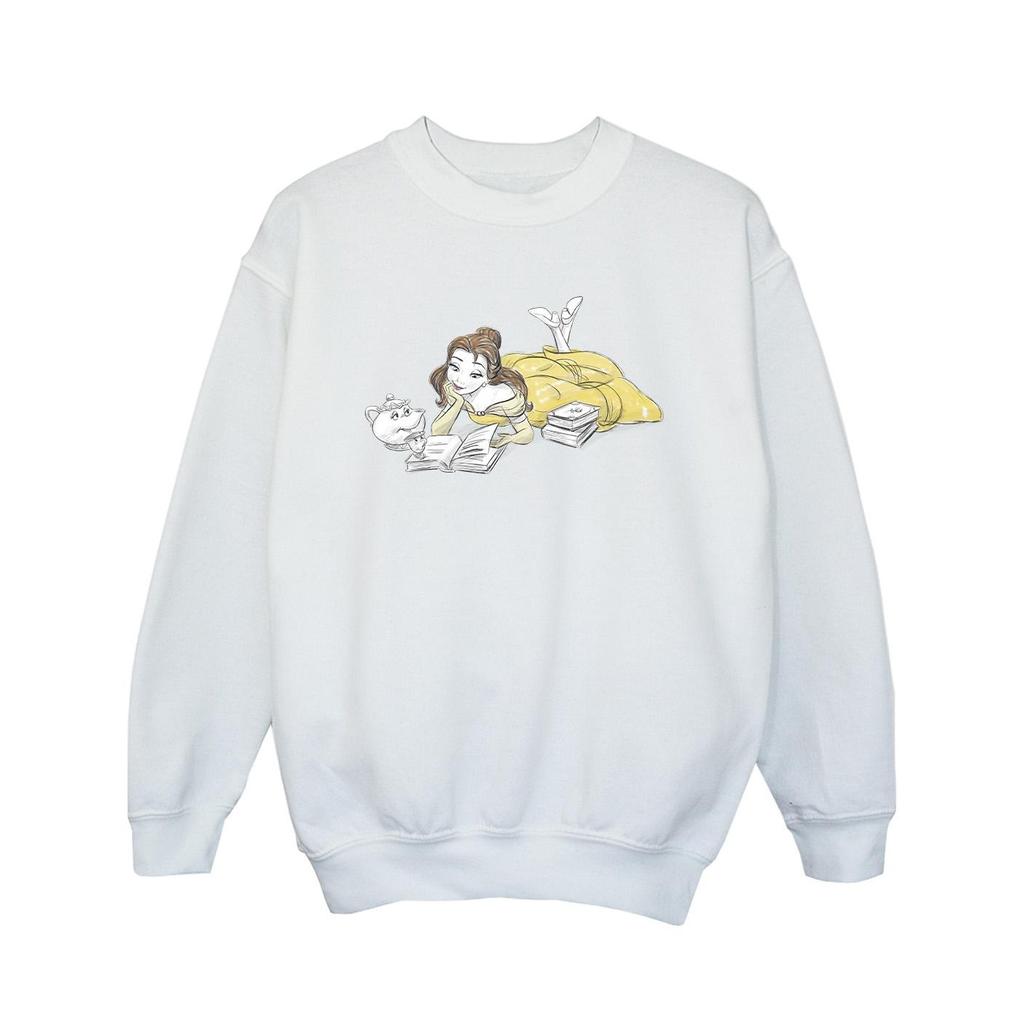 Disney Girls Beauty And The Beast Belle Reading Sweatshirt