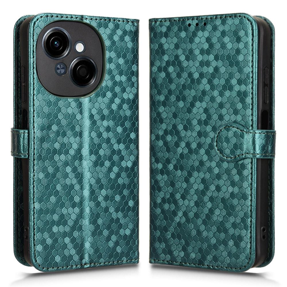 For TECNO Spark Go 2025/Spark Go 1/Pop 9 4G Wallet Case Dot Pattern Imprint PU Leather Phone Cover