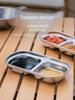 304 Stainless Steel Outdoor Divided Sauce & Seasoning Dish - Dual & Triple Grid for Camping