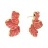 Fashionable Maple Leaf Earrings With Floral Accent Craft from Sturdy Alloy For Long Time Wear Color Retentions