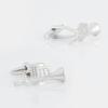 Instrument Trumpet Shaped Pure Copper Metal Cufflinks Men's French Shirt
