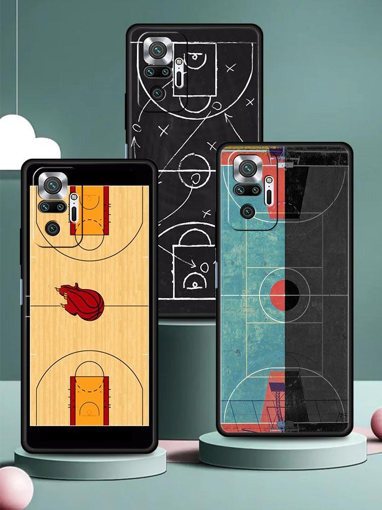 Football Basketball Tactical Board Phone Case Cover for Redmi 14C 10C Note 15 14 13 12 10 11 K40 Pro Plus 5G Soft TPU Shell Bag