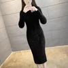 Damen Nerzpelz Pulloverkleid - Herbst/Winter 2025 Dick Gestrickt Slim-Fit Bodycon, Vielseitiger & Schmeichelhafter Fauler Stil