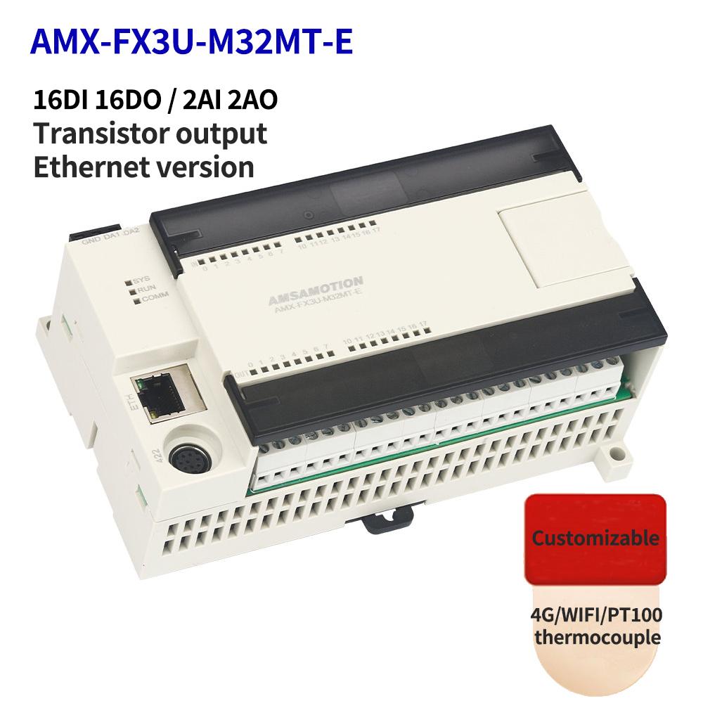 Amsamotion FX3U-M26MR-E M26MT-E Replace For Mitsubishi MELSEC PLC 4AI/2AO MODBUS Analog Transistor Relay EM3 Module