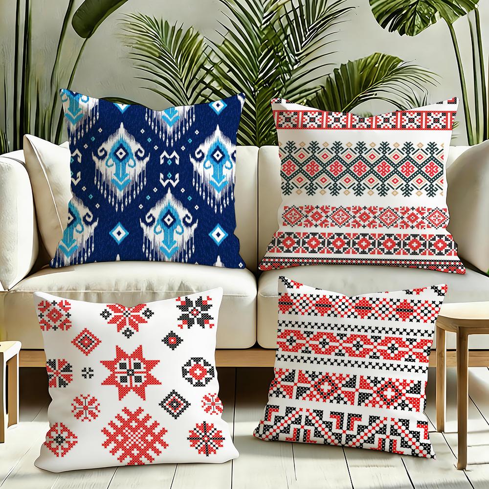 Russian shading Cushion Cover Reversible Plush Pillow Cover Soft Fluffy Home Decor for Sofa Bedroom