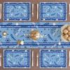 XCHI Hanukkah Six-Pointed Star Olive Leaf Chanukah Menorah Placemats Set of 4 Table Mats for Party Home Kitchen Dining Table Decorations 12x18 Inch