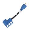 RV Power Adapter Conversion Cable 30A to 30A 125V 10awg 3 Cord for Charging Vehicles Blue