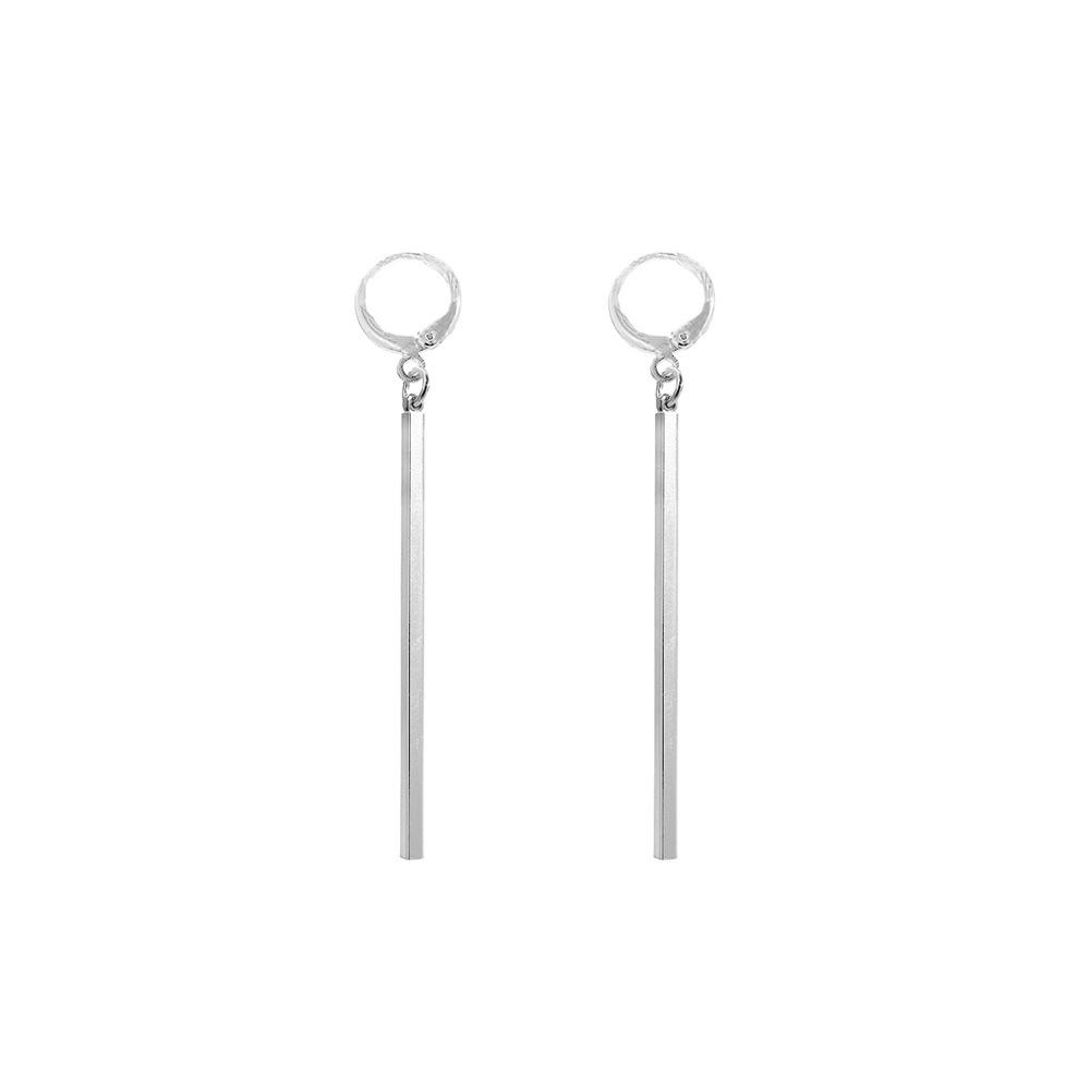 Boucles d'Oreilles Lignes Géométriques Simples, Boucles d'Oreilles Longues Ligne Unique Pour le Trajet Quotidien, Boucles d'Oreilles Haut de Gamme.