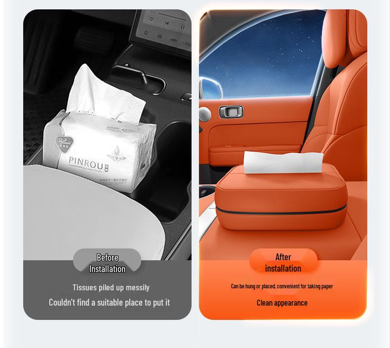 Q07 Tissue Box - New Model Car Armrest and Seat Back Hanging Bag