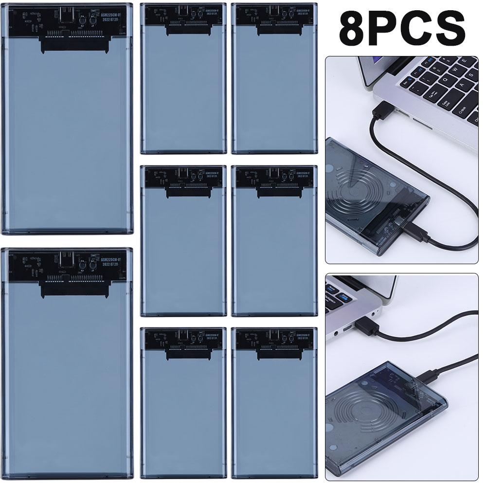 

- 2,5-Zoll-SSD-Gehäuse SATA или USB 3.1 8 ТБ SSD HDD-Festplattenbox (прозрачный