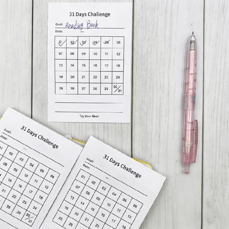 31-Tage-Gewohnheitstracker-Notizbuch Tages-Umfassender Planer 31-Tage-Tagebuch Effiziente Tägliche Routinenverwaltung Zielsetzung