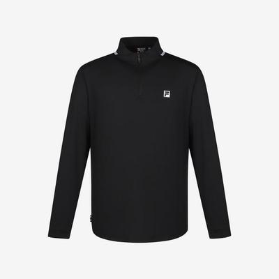 Fila Tennis Fleece Half Zip Long Sleeve T shirT