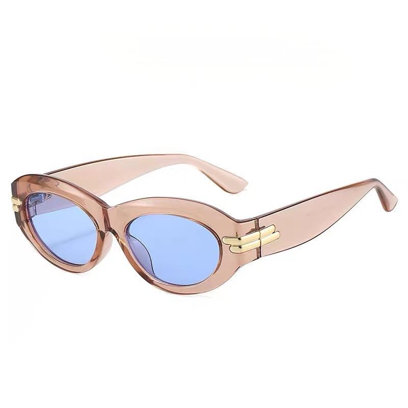New Millennium Style Y2K Cat Eye Leopard Pattern Thick Frame High end Feeling Female Round Face slimming Fashion Sunglasses