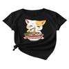 Short-sleeved T-shirt European and American summer new women's fashion casual home commuting versatile round neck short-sleeved T-shirt