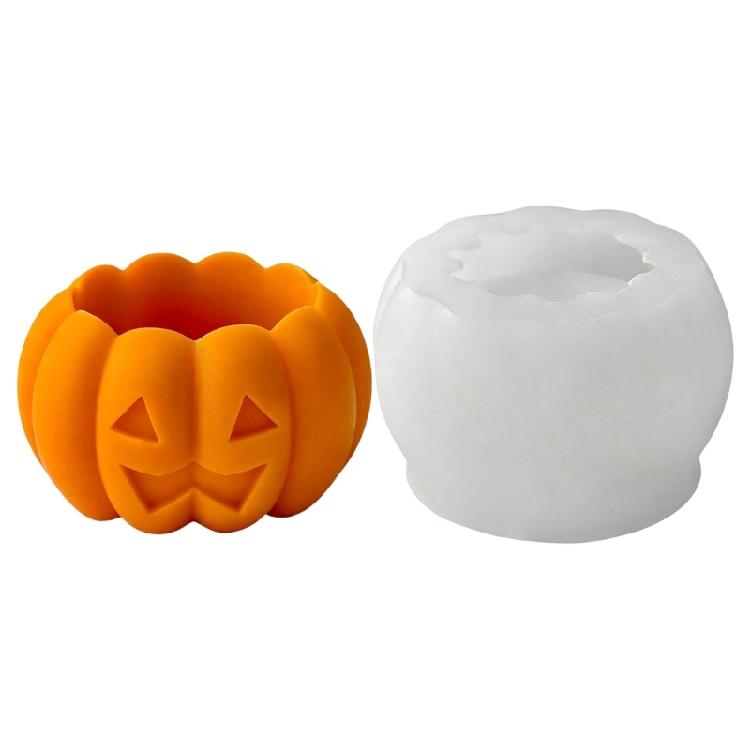 Easy Releases Silicone Mould for Halloweens Candle Pumpkin Specters Designs Crafting Supplies