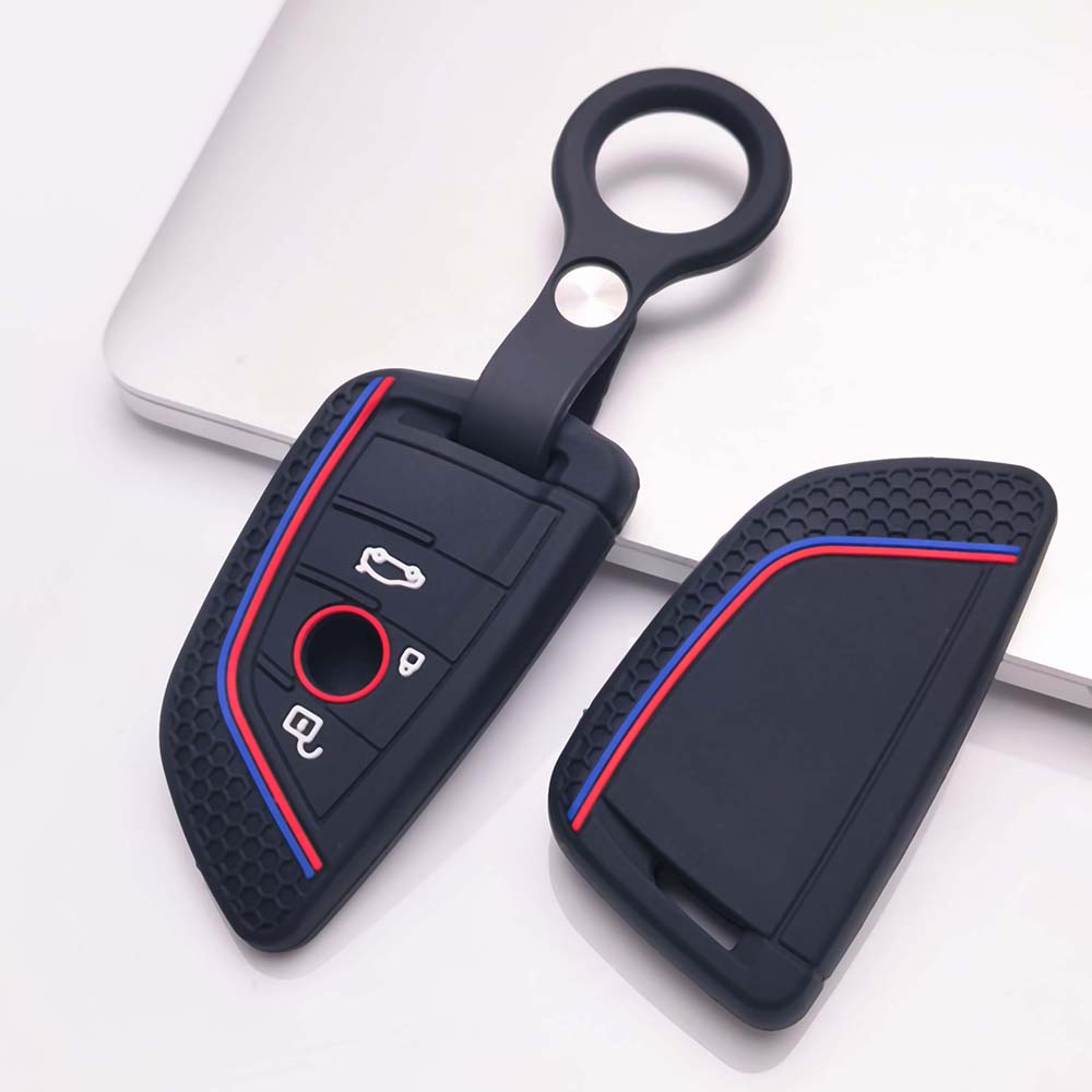 Silicone Car Key Case Cover Compatible for BMW X1 X3 X4 X5 X6 X7 F15 F16 G20 G30 G01 G02 G05 G06 G07 1 2 3 4 5 6 7 Series