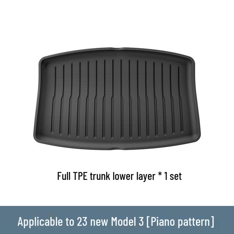 Eco-Friendly TPE Floor Mats for 2023 Tesla Model 3 - All-Weather Piano Style
