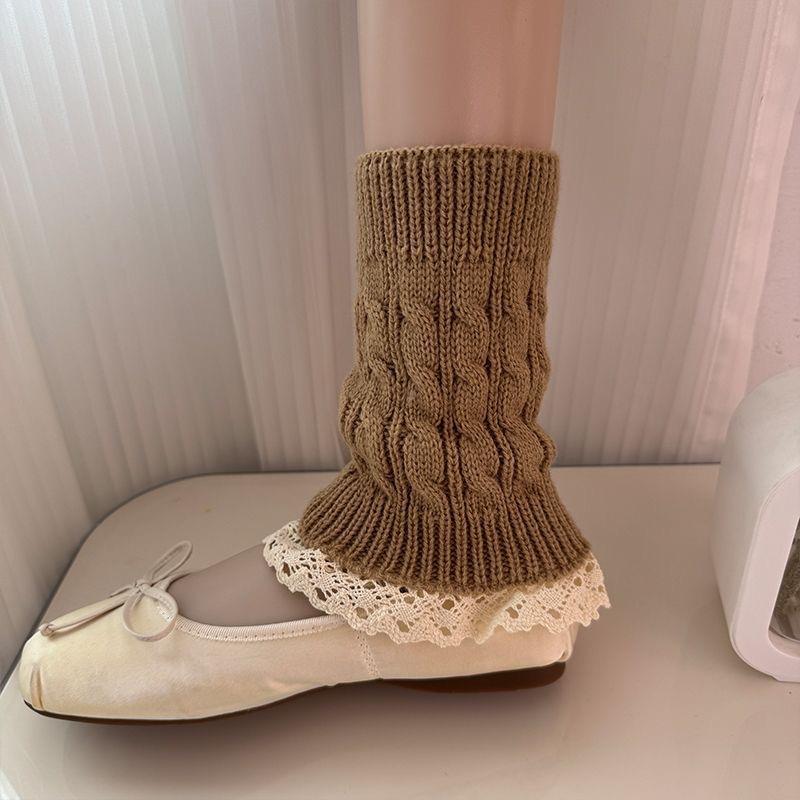 Ankle Warmers Leg Womens Winter Warm Stretch Knitted Slouch Thermal Ladies Thick Cuffs Boot Socks Female Gaiter Lolita Gift