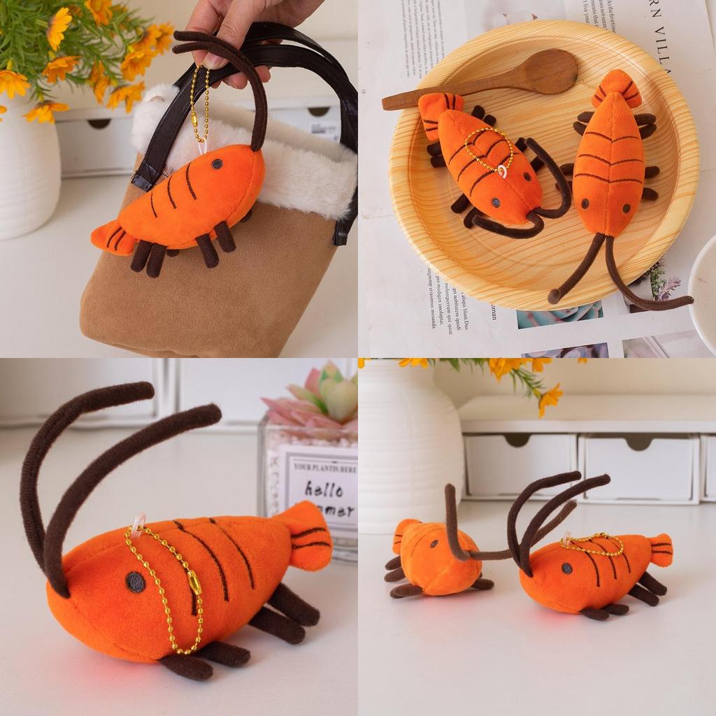 Plush Lobster Keychain With Pp Cotton Filling For Backpack Decor And Collectible Gift