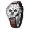 Casio EDIFICE Series Simple Casual Fashion Watch Quartz Movement Leather Strap Japanese and Korean Watch Men's Watch Silver Dial EFR-527L-7AV