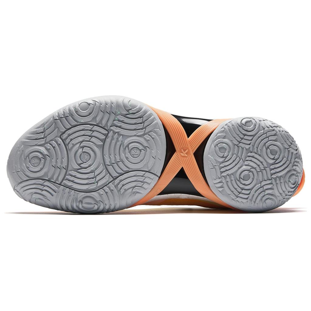 Anta Three Points Rain 1st Generation V2 Cement Nemesis Nitrogen Technology Midsole Shock Absorption Non-Slip Low-Top Basketball Shoes 912421102S-1