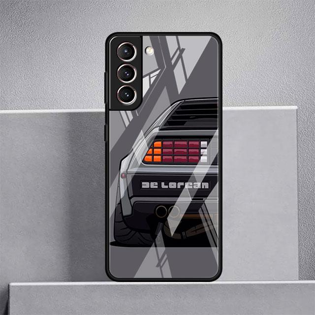 Carcasă din sticlă cu benzi desenate din Japonia JDM pentru mașini sport pentru Samsung Galaxy S22 S20 FE S21 Plus Husă pentru telefon S10 5G S9 Note 20 Ultra 10 Lite Shell