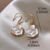 1Elegant Light Luxury Exquisite Flower White Petal Pendant Bohemian Fashion Vacation Style Holiday Women's Earrings