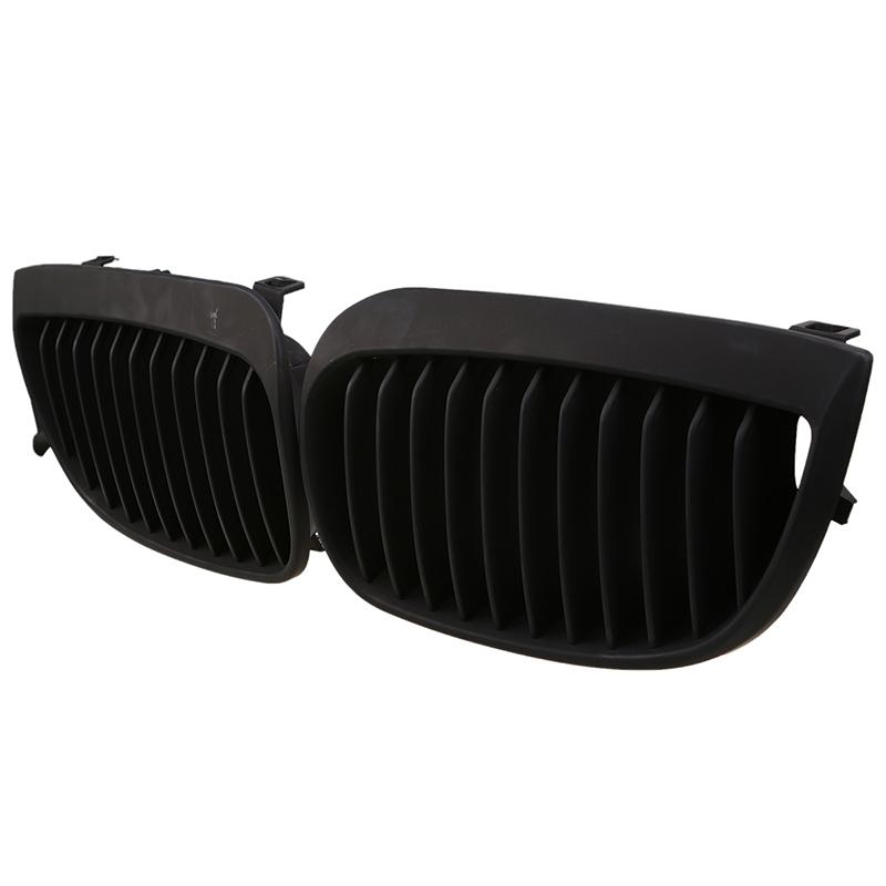 2Pcs Car Front Hood Grills Center Kidney Matte Black Grille for BMW 1-Series E81 118d 116i 123d 130i 3-door 2007 2008 2009-2011