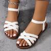 Large size flat-soled sandals for women's summer new flat-soled sandals for women