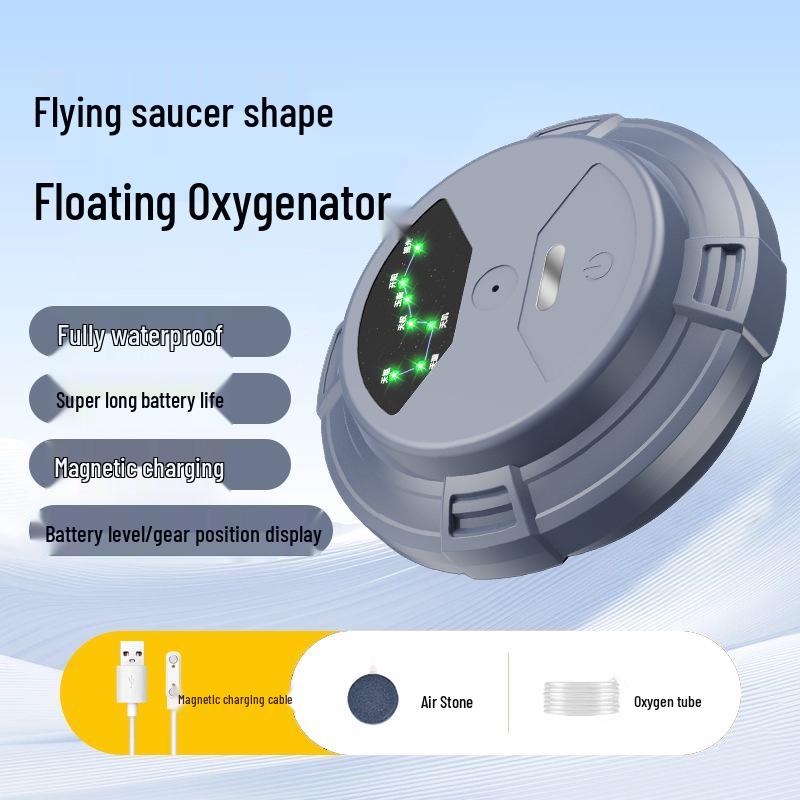 Portable Dual-User Oxygen Aerator for Fish Farming and Outdoor Use with Lithium Battery