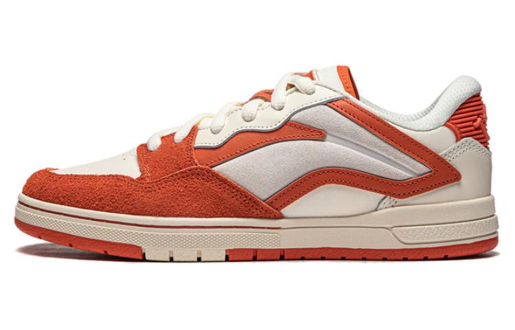 Li Ning Скользкие Низкие Кеды для Скейтборда Мужские Оранжево-Белые AEPU017-5 44