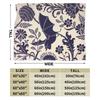 Halloween Bat Flower Throw Blanket Ultra Soft Cozy Warm Fleece Blankets Portable Lightweight Flannel Blanket for Bed Sofa