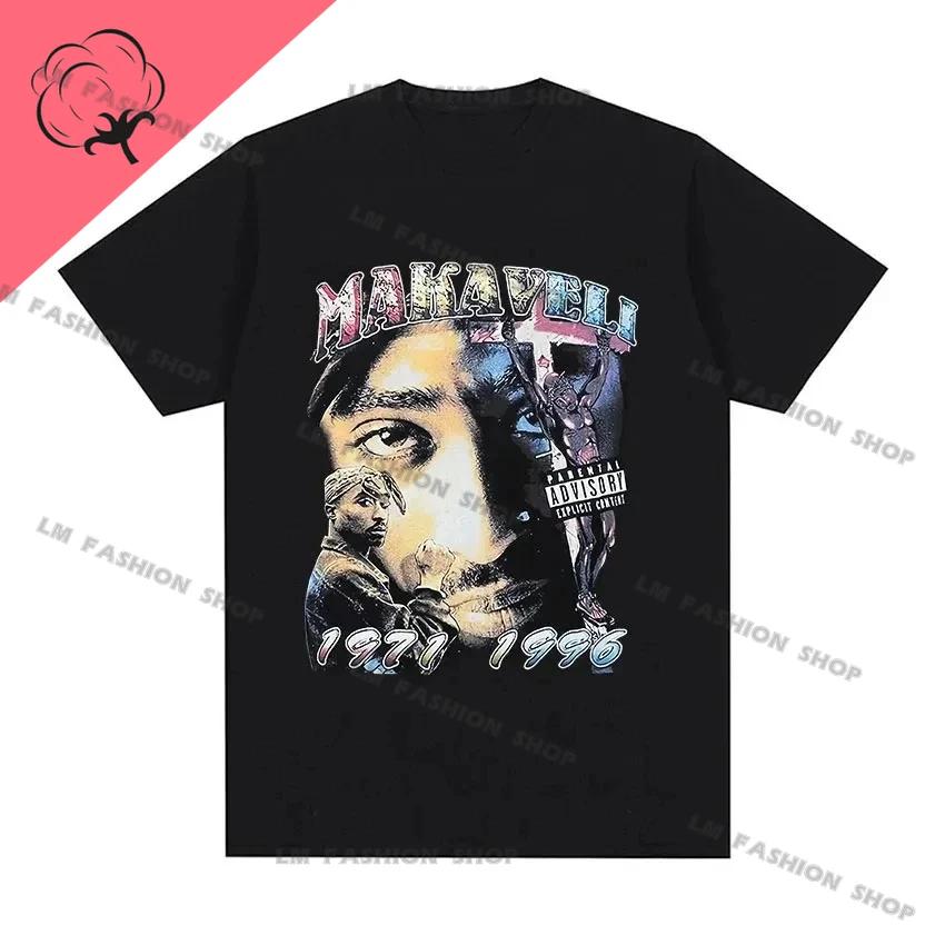 Rapper Tupac 2Pac Grafické tričko Pánské ležérní tričko s krátkým rukávem Hip Hop Street Wear Vysoce kvalitní Módní bavlněné tričko