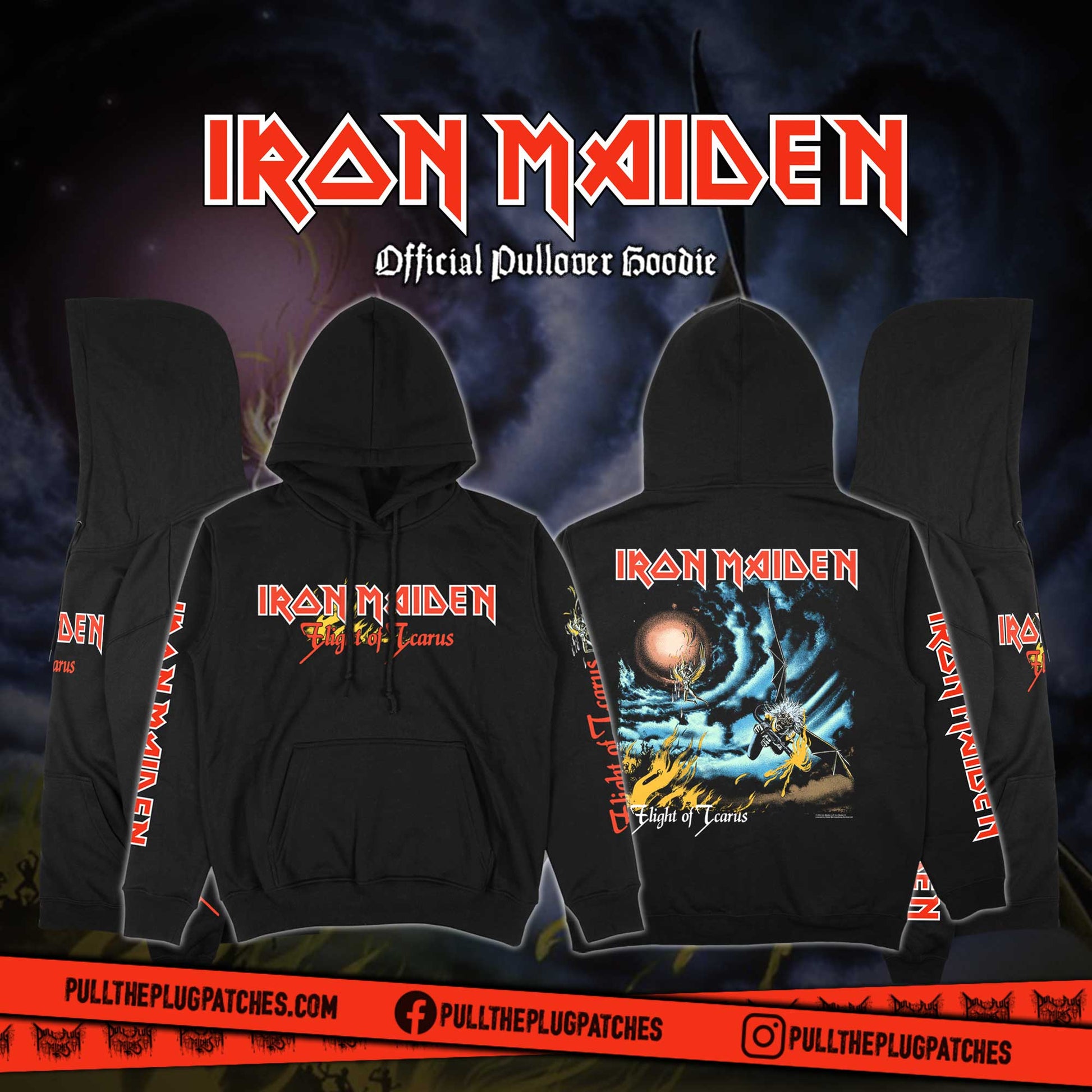 Худи с капюшоном Iron Maiden Flight of Icarus Мужская Женская Оверсайз Y2k Флисовое Худи Тяжелый Металл Панк-группа Графическая Одежда 4XL