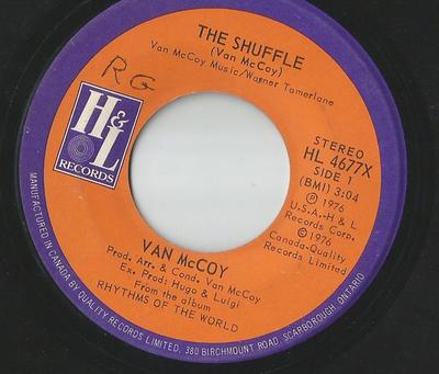 7-tums Skiva VAN MCCOY - The Shuffle HL4677X H & L Records 1976 Kanada Soul/Funk Begagnad