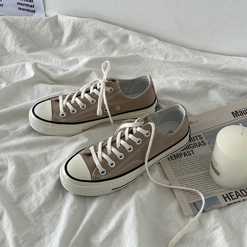 

Низкие кеды молочно-чайного цвета, студенческие, мужские и женские, парная обувь 18 44