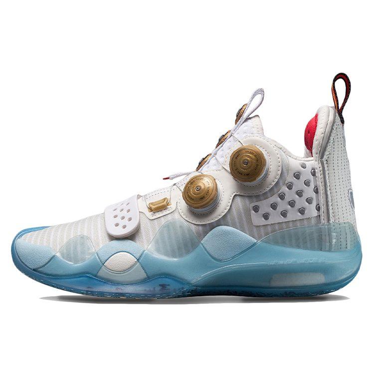 Li Ning WOW 8 Way Of Wade 8 Home, Retirement Night Fabric Abrasion Resistant Breathable Mid Top Basketball Shoes Men's ABEP001-4